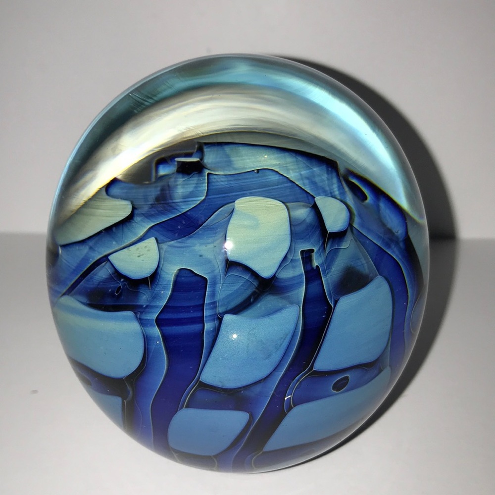Art glass paperweight signed and dated excellent condition vintage Eikholt - Picture 1 of 9